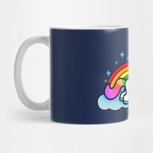 Cute Kawaii Unicorn Rainbow Cartoon Gift for Kids And Unicorn Lovers Mug